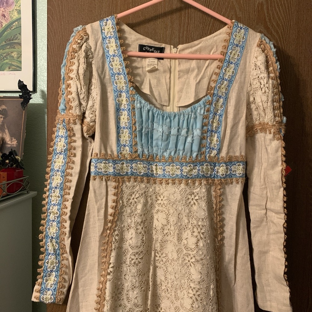 Vintage 1960s/70s Black Label Gunne Sax Medieval … - image 2